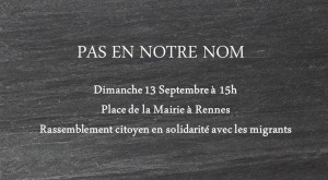 rassemblement Pas en notre nom - Rennes