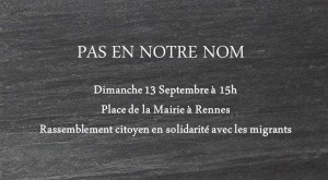 rassemblement Pas en notre nom - Rennes