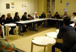 Réunion de lancement de cours de français avec les réfugiés syriens