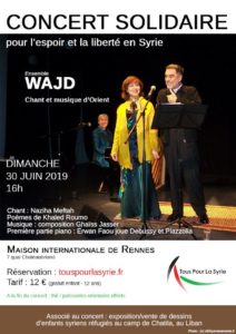 affiche du concert de l'ensemble WAJD